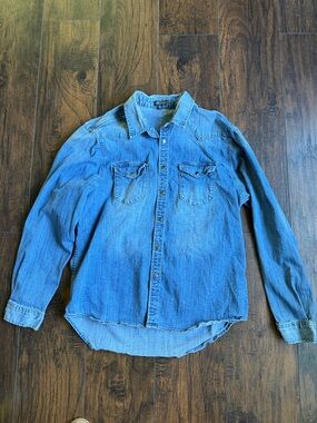 Paisley & Gray Men's Light Blue Denim Button-Down Shirt size Large (U11)